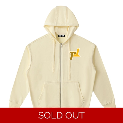 Past Time Yellow Logo Zip-Up (Apricot)
